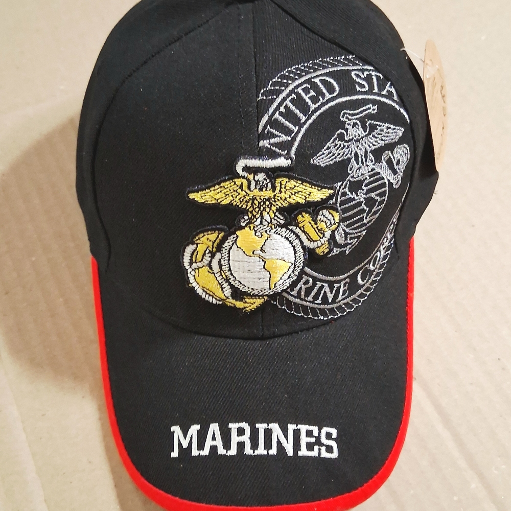 Black and Red U.S. Marines Baseball Cap